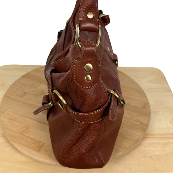 Via Spiga Erica Shoulder Bag – Style 35326 – Cigar Brown Pebbled Leather - Picture 5 of 12